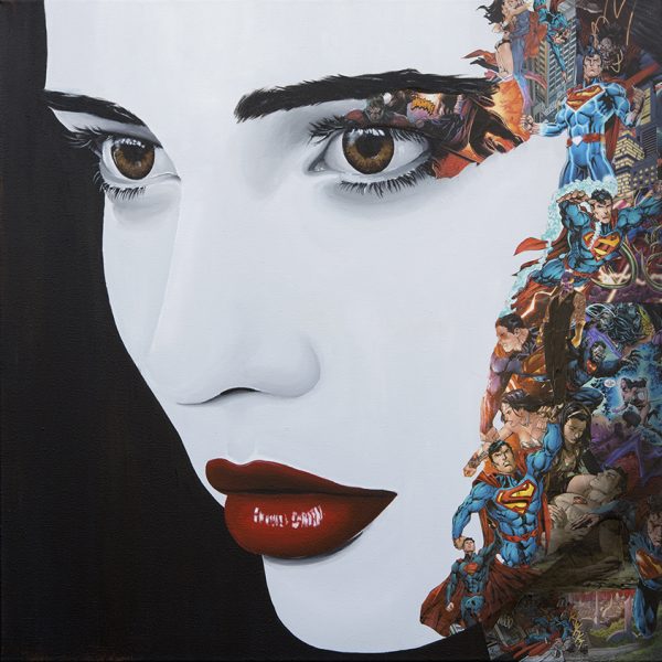 Aware |  collage and acrylics | 80 x 80 cm