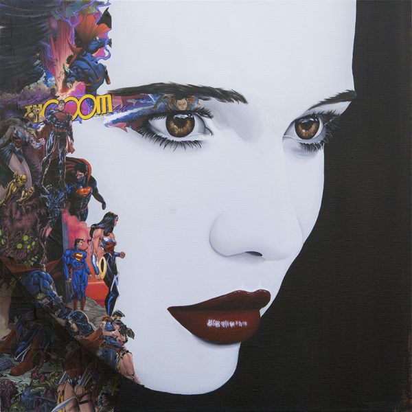 Sense | Collage and acrylics on canvas | 80 x 80 cm