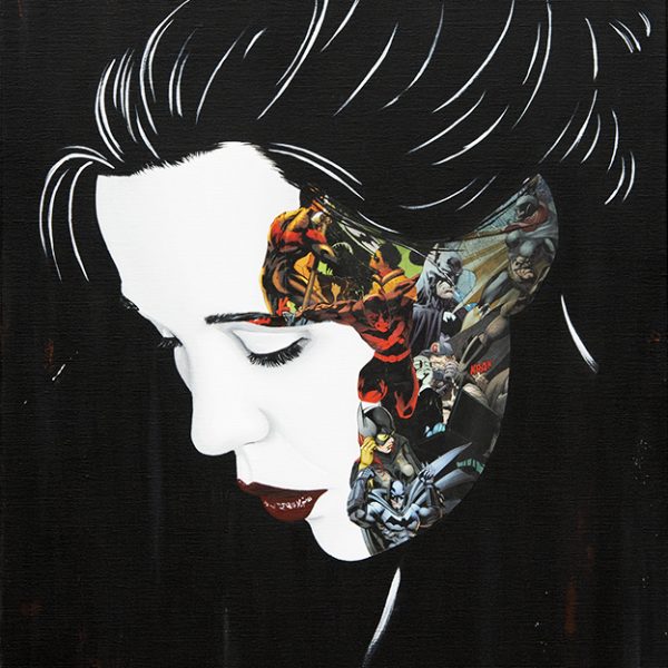 Anouk | Collage and acrylic on canvas | 70 x 90 cm | Commisioned work